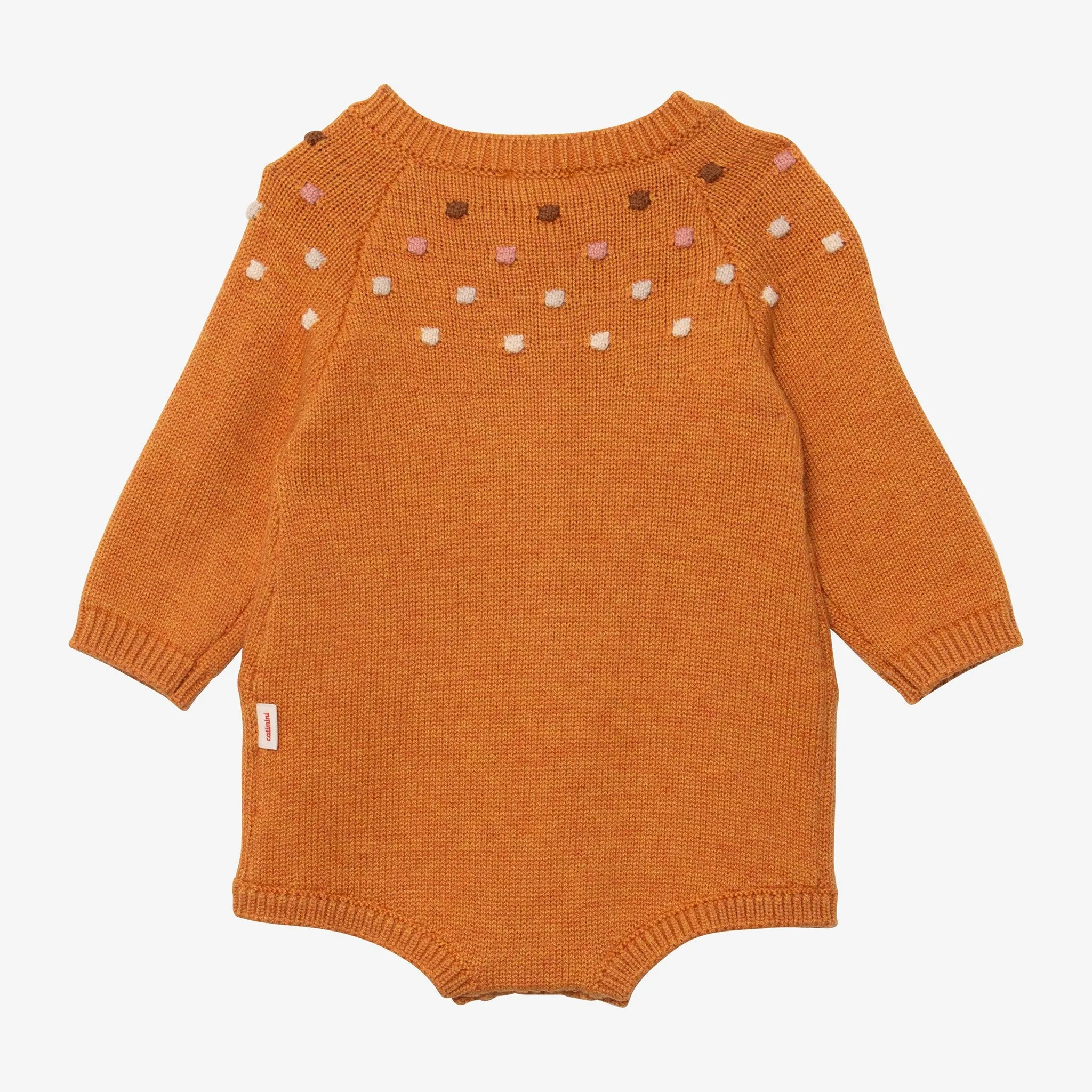 Newborn girl knit romper