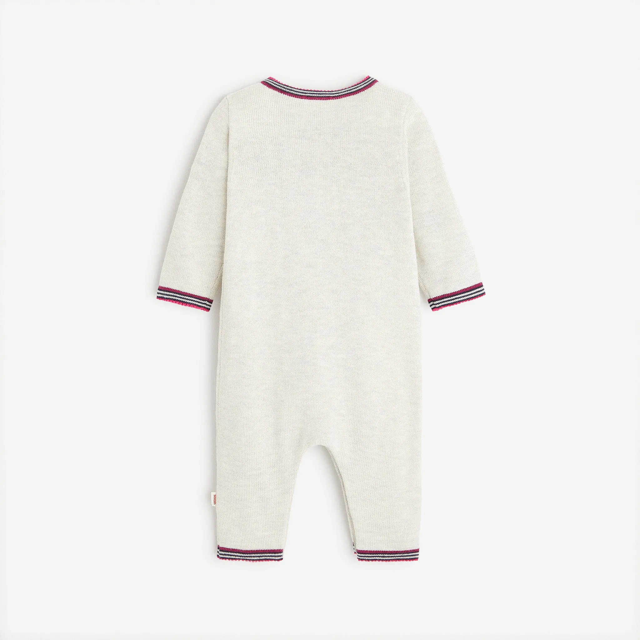 Newborn girls' heather gray jumpsuit